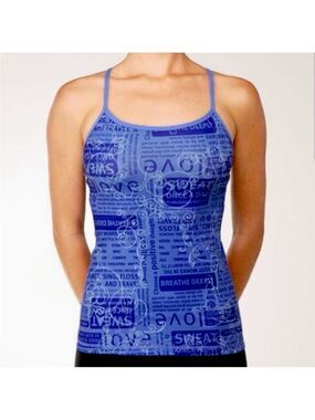 Lululemon Power Y Tank Luon Blue Manifesto Swirl, size 8